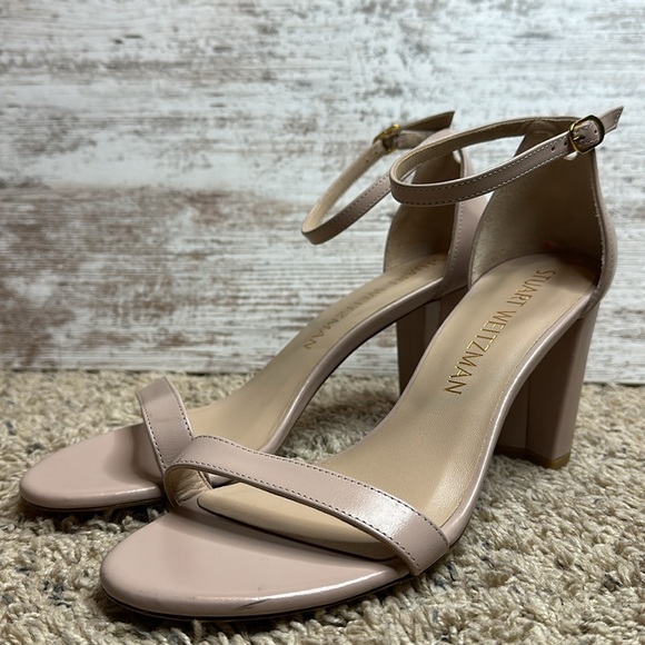 STUART WEITZMAN NearlyNude leather sandals size 11B - Picture 9 of 16